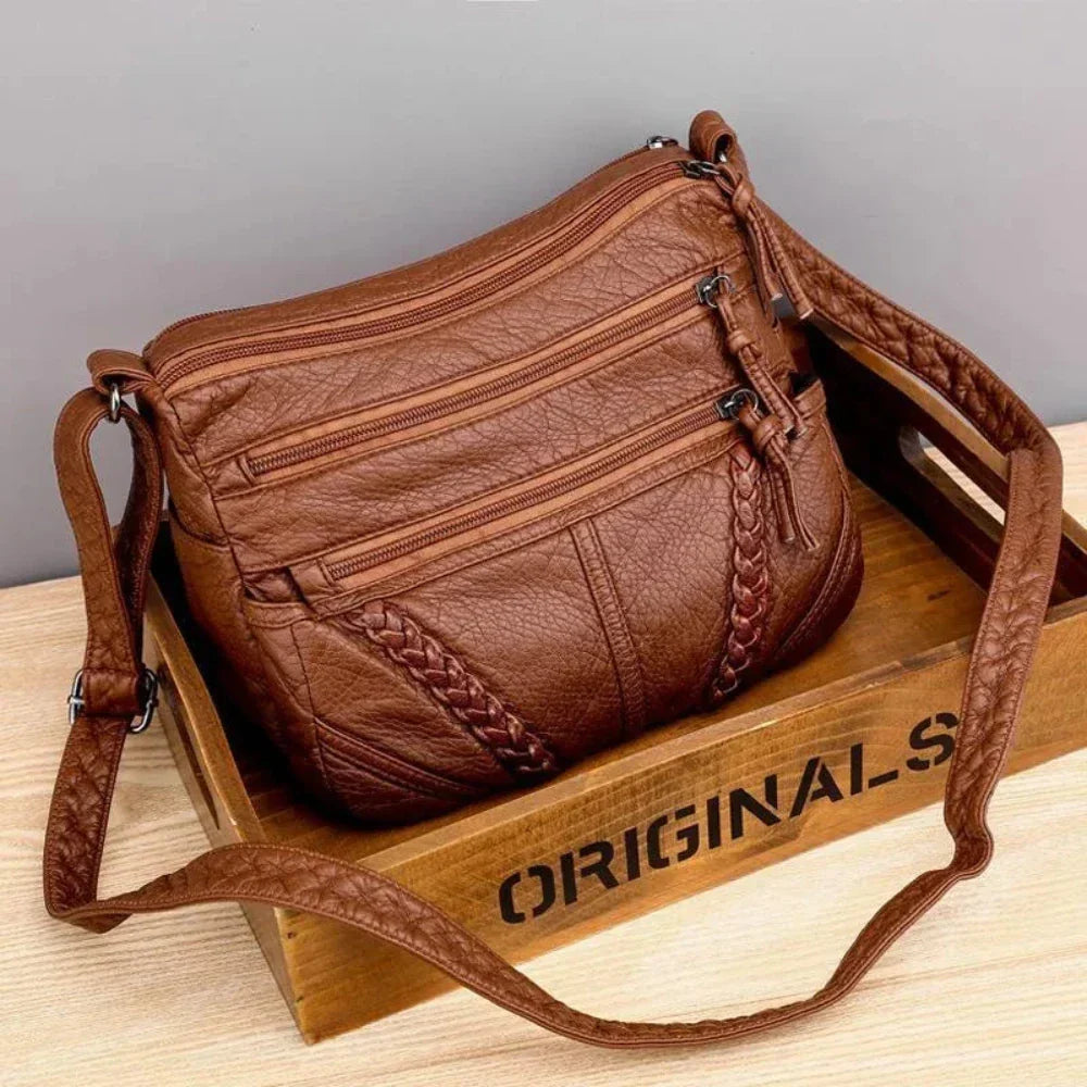 Shoulder Bag Faux Leather Magnetic Flap & Adjustable Strap