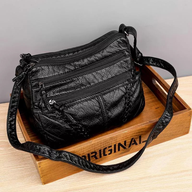 Shoulder Bag Faux Leather Magnetic Flap & Adjustable Strap