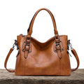 Shoulder Bag Genuine Leather Magnetic Closure & Adjustable Strap
