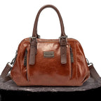Shoulder Bag Genuine Leather Magnetic Closure & Adjustable Strap