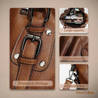 Shoulder Bag Genuine Leather Magnetic Closure & Adjustable Strap