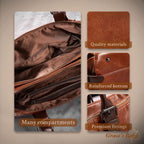Shoulder Bag Genuine Leather Magnetic Closure & Adjustable Strap