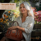 Shoulder Bag Genuine Leather Magnetic Closure & Adjustable Strap