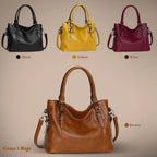 Shoulder Bag Genuine Leather Magnetic Closure & Adjustable Strap
