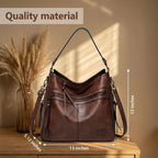 Shoulder Bag Genuine Leather Magnetic Flap Adjustable Strap