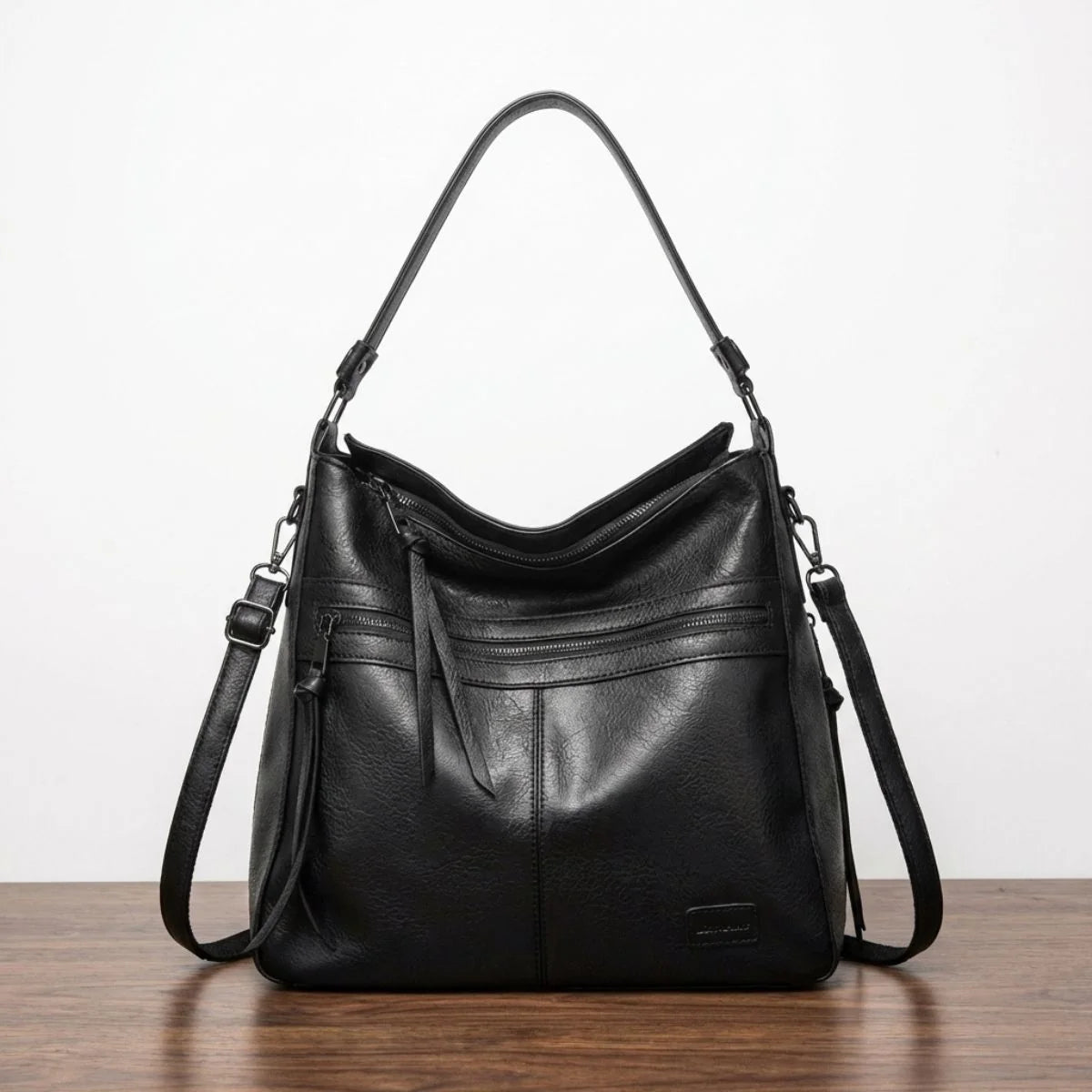 Shoulder Bag Genuine Leather Magnetic Flap Adjustable Strap