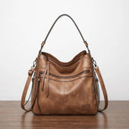 Shoulder Bag Genuine Leather Magnetic Flap Adjustable Strap