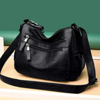 Shoulder Bag Handmade Leather Multiple Compartments Soft Strap