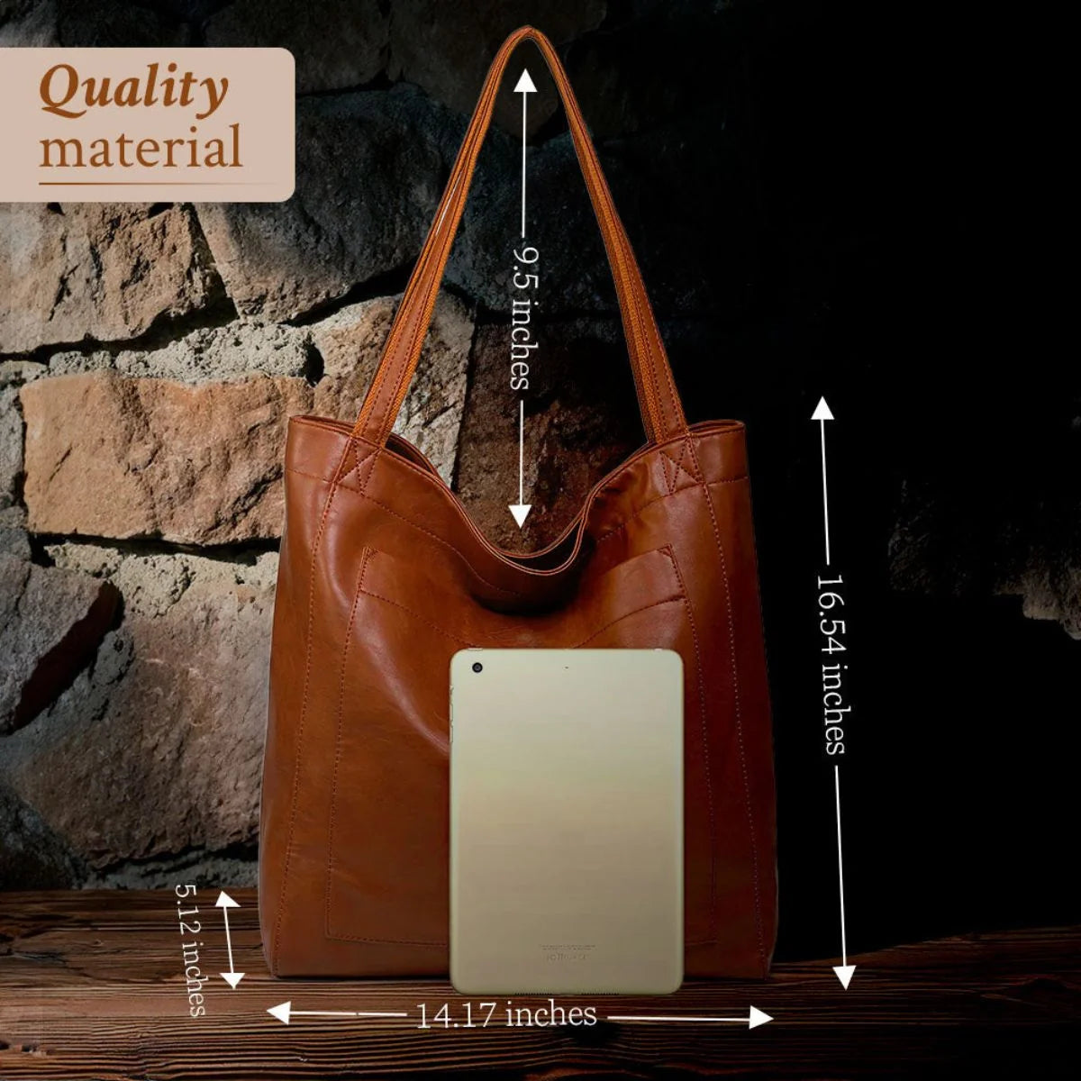 Shoulder Bag Handmade Leather & Spacious Interior