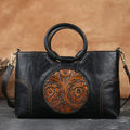 Shoulder Bag Handmade Leather Vintage Embossed