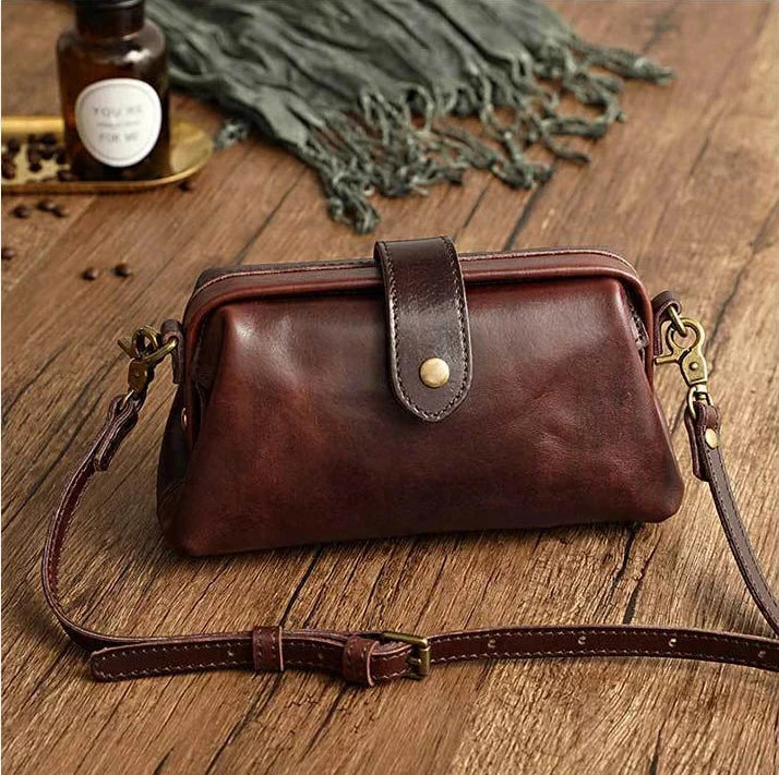 Shoulder Bag Handwoven Leather Adjustable Strap & Spacious Interior