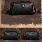 Shoulder Bag Handwoven Leather Adjustable Strap & Spacious Interior