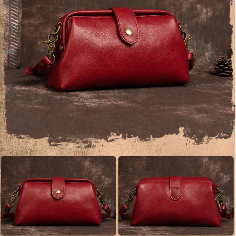 Shoulder Bag Handwoven Leather Adjustable Strap & Spacious Interior