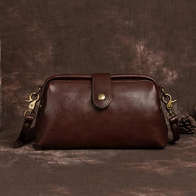 Shoulder Bag Handwoven Leather Adjustable Strap & Spacious Interior