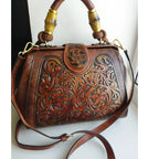Shoulder Bag Italian Leather Adjustable Strap Organized Interior