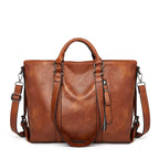 Shoulder Bag Leather Spacious Interior Adjustable Strap