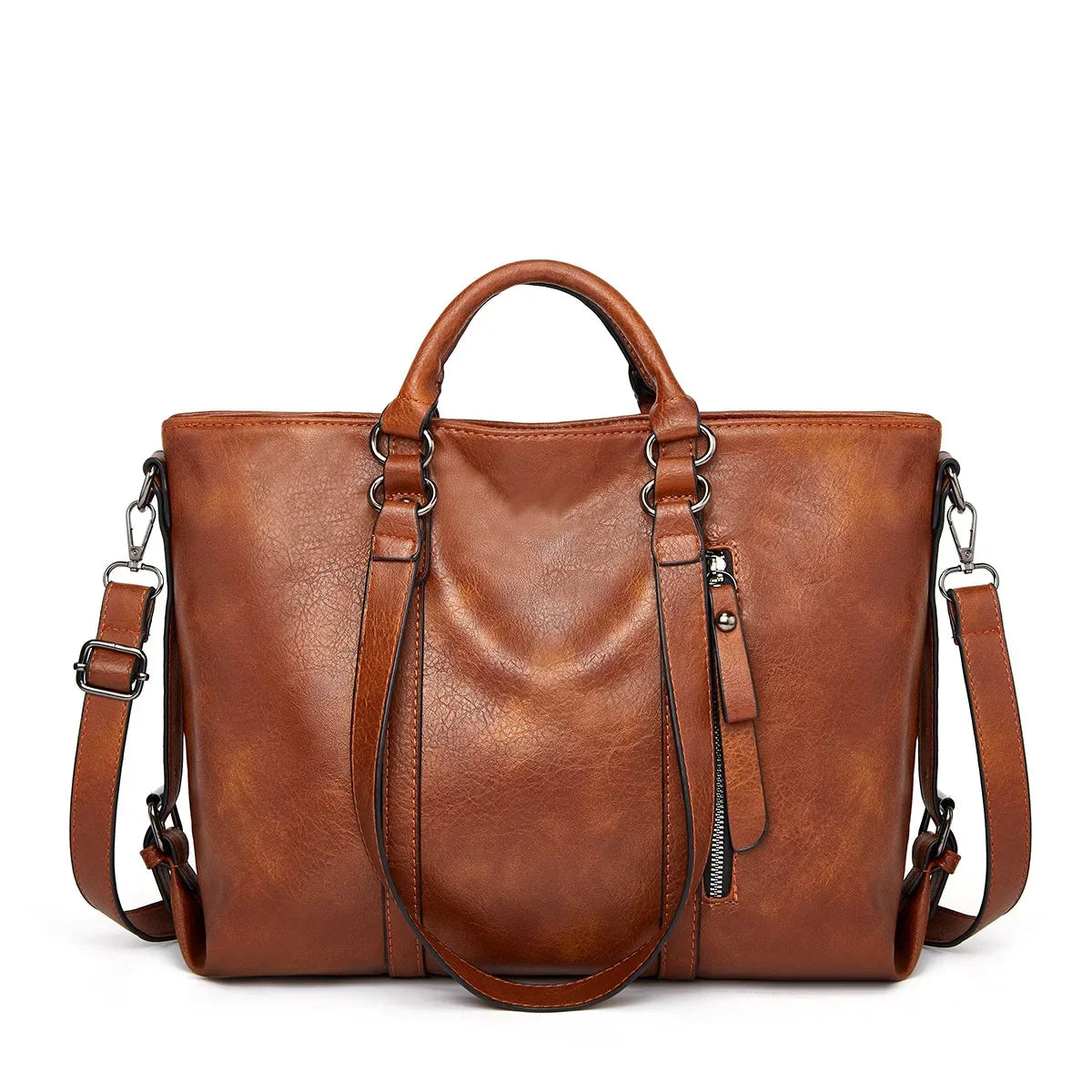 Shoulder Bag Leather Spacious Interior Adjustable Strap