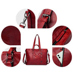Shoulder Bag Leather Spacious Interior Adjustable Strap