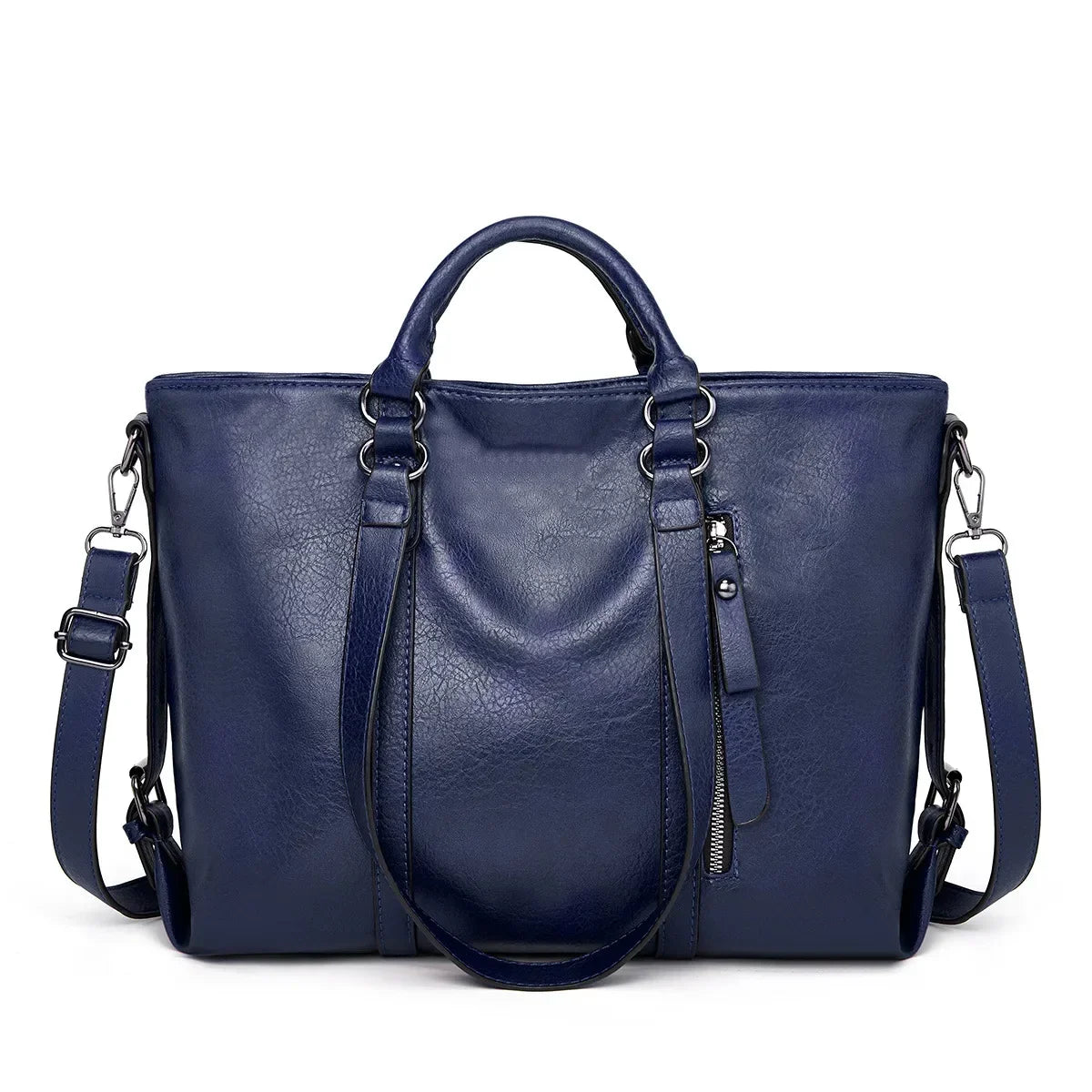 Shoulder Bag Leather Spacious Interior Adjustable Strap