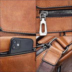 Shoulder Bag Leather Structured Multiple Pockets