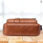 Shoulder Bag Leather Structured Multiple Pockets