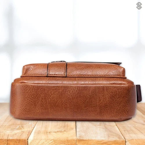 Shoulder Bag Leather Structured Multiple Pockets