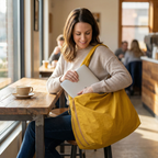 Shoulder Bag Oversized Four Exterior Pockets Fits 15-Inch Laptop