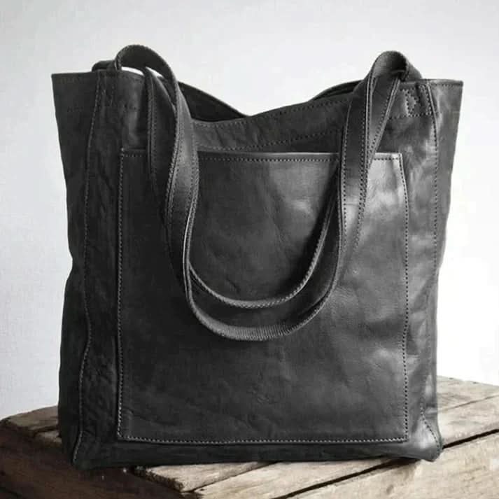 Shoulder Bag PU Leather-Look Adjustable Strap Spacious Interior