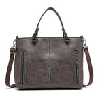 Shoulder Bag Structured Minimalist Dual Handles & Adjustable Strap