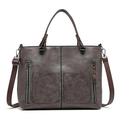 Shoulder Bag Structured Minimalist Dual Handles & Adjustable Strap