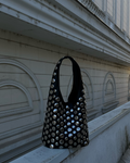 Shoulder Bag Studded Rivet Slouchy Faux Leather