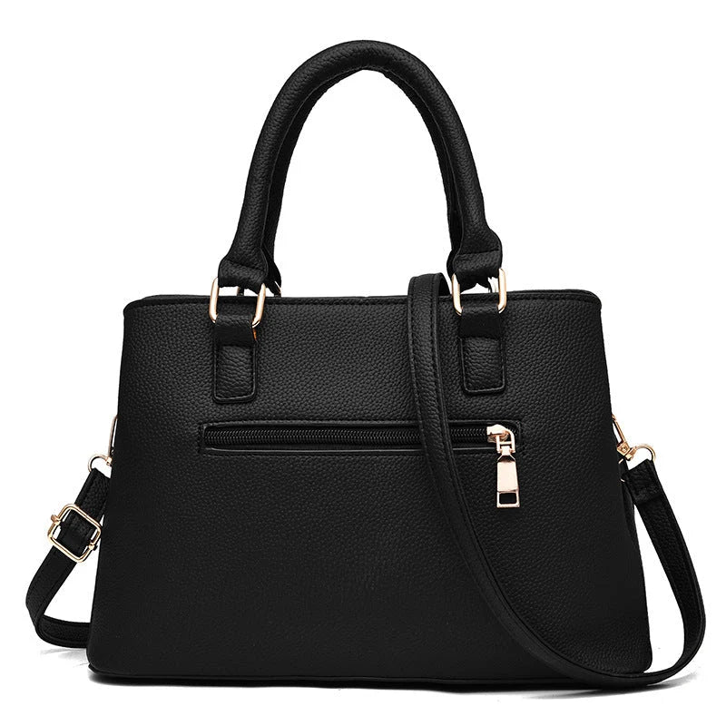 Shoulder Bag Vegan Leather Adjustable Strap & Inner Pockets
