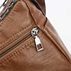 Shoulder Bag Vegan Leather Vintage Style Adjustable Strap