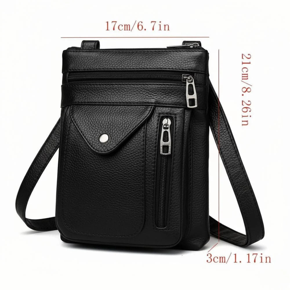 Shoulder Bag Vintage Faux Leather Multiple Pockets