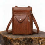 Shoulder Bag Vintage Faux Leather Multiple Pockets