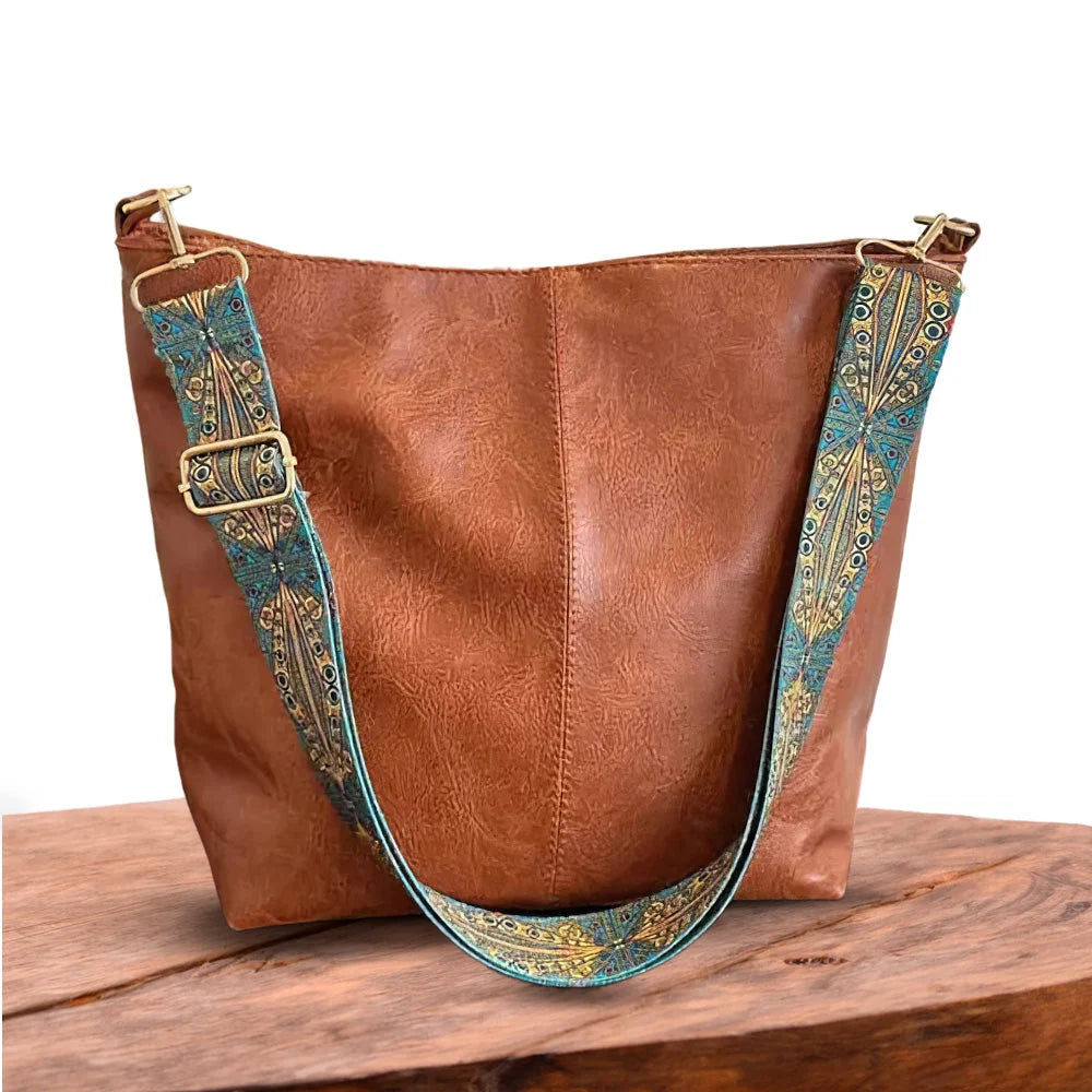 Shoulder Bag Vintage Flap Leather Magnetic Closure