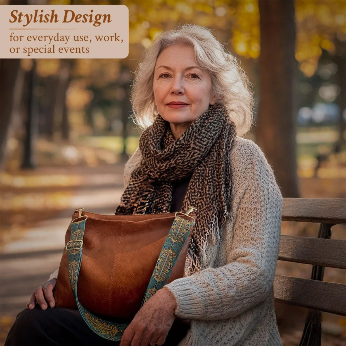 Shoulder Bag Vintage Flap Leather Magnetic Closure