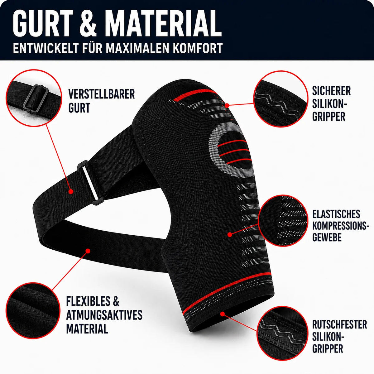 Shoulder Brace Adjustable Compression & Stabilization