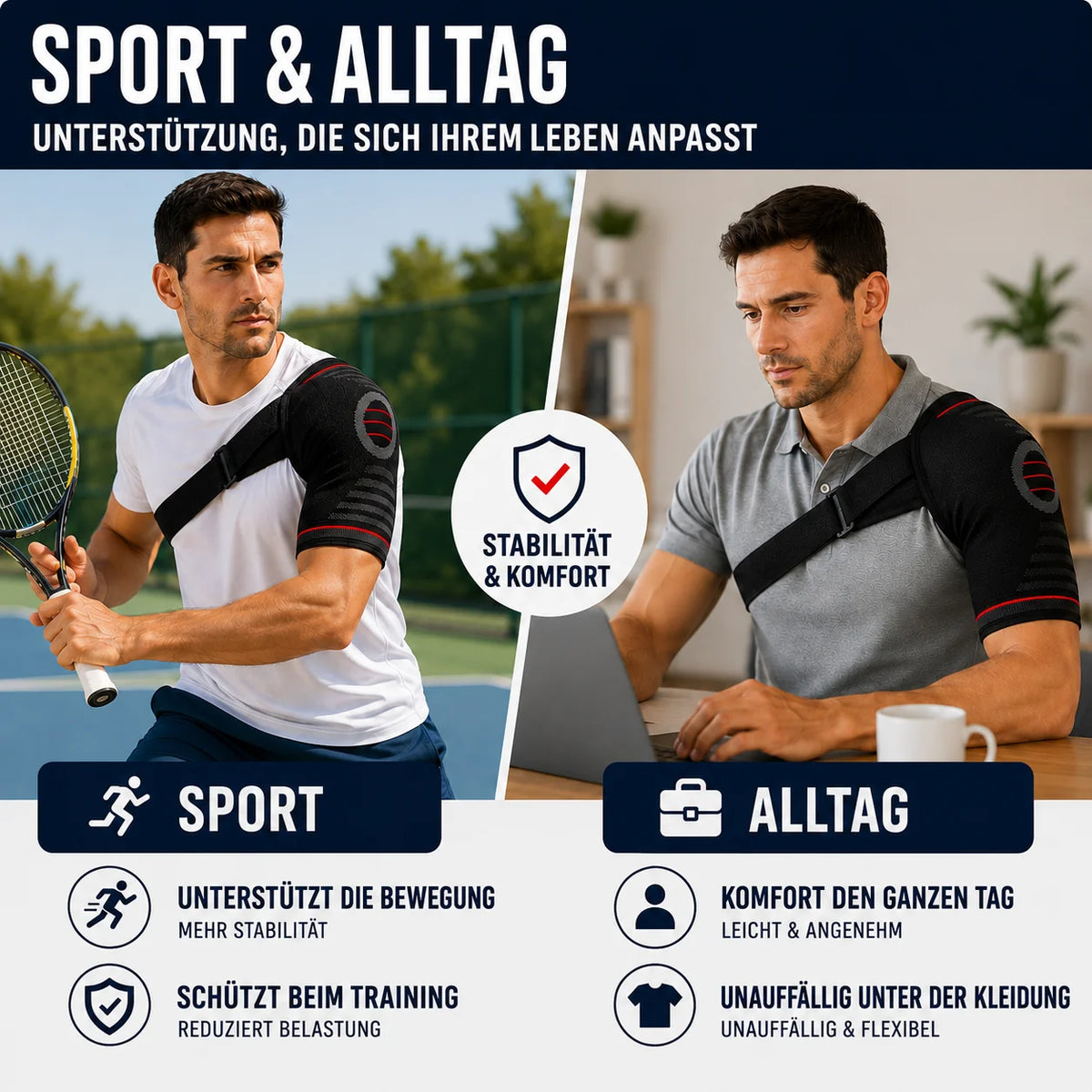 Shoulder Brace Adjustable Compression & Stabilization