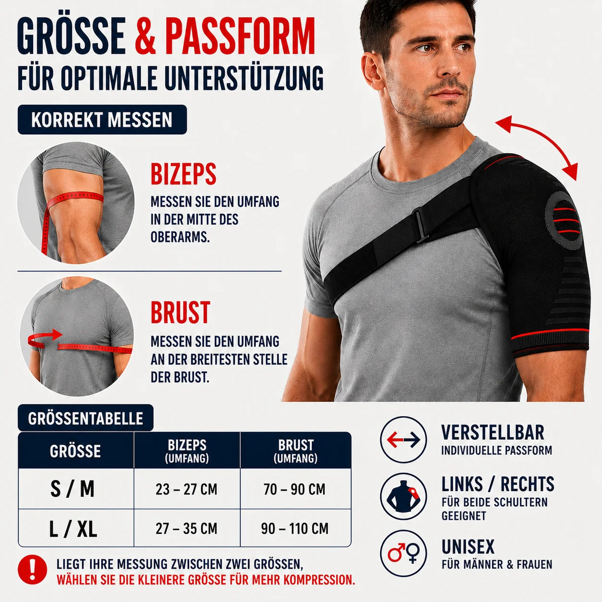 Shoulder Brace Adjustable Compression & Stabilization