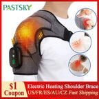 Shoulder Heating Pad Cordless Adjustable Heat & Vibration