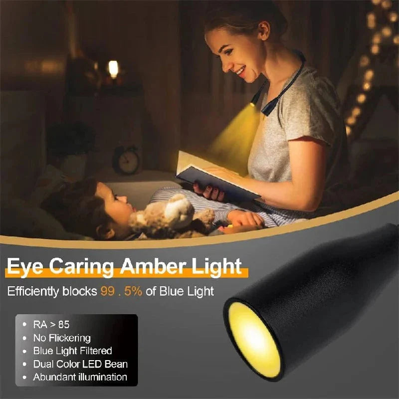 Shoulder Reading Light Dual Bendable Arms Rechargeable