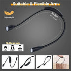 Shoulder Reading Light Dual Bendable Arms Rechargeable