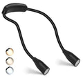 Shoulder Reading Light Dual Bendable Arms USB Rechargeable