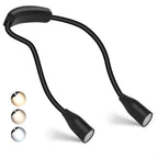 Shoulder Reading Light Dual Bendable Arms USB Rechargeable