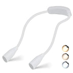Shoulder Reading Light Dual Bendable Arms USB Rechargeable