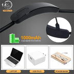 Shoulder Reading Light Dual Bendable Arms USB Rechargeable