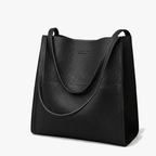 Shoulder Tote Pebbled Vegan Leather & Structured Base