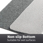 Shower & Bath Mat Non-Slip Backing Antibacterial Microfiber Quick-Drying