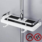 Shower Caddy Rod-Mounted No-Drill With Hooks